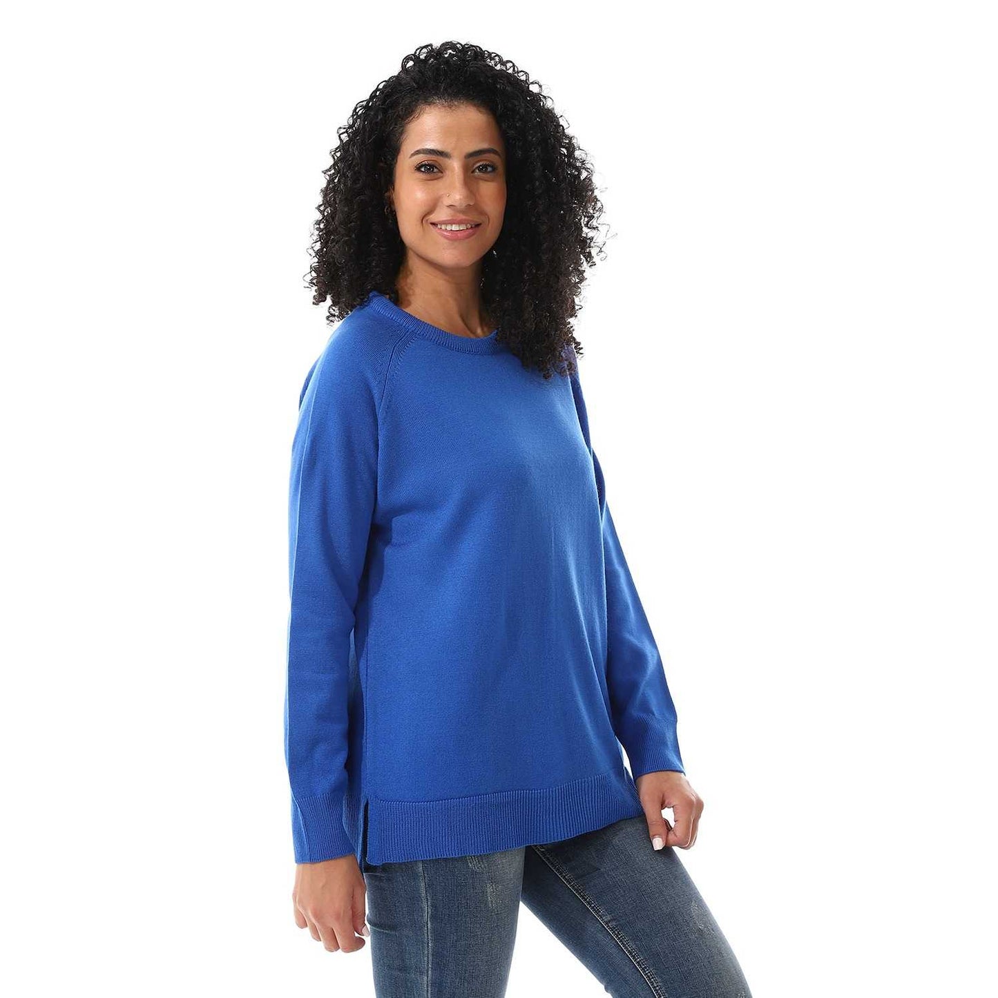 Women's Crew Neck Plain Reglan Pullover