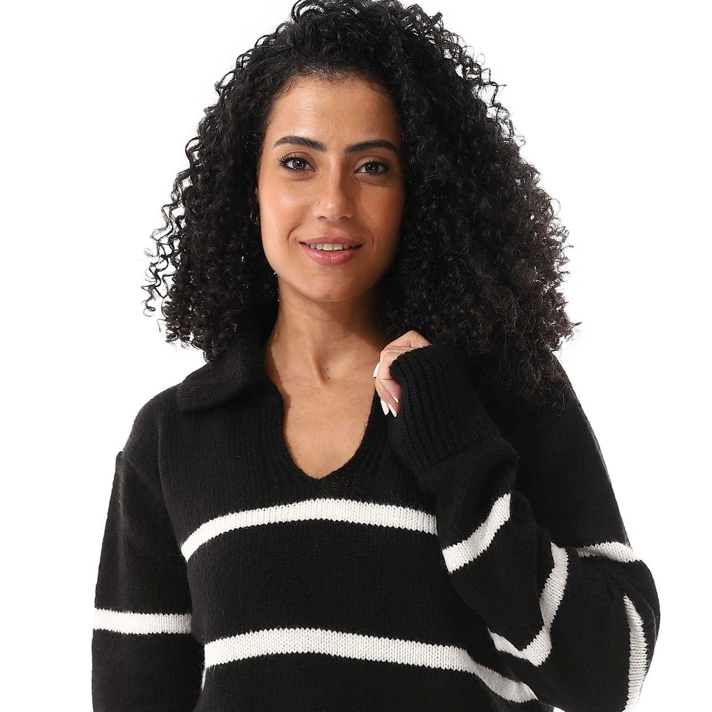 Women's Polo V Neck Pullover