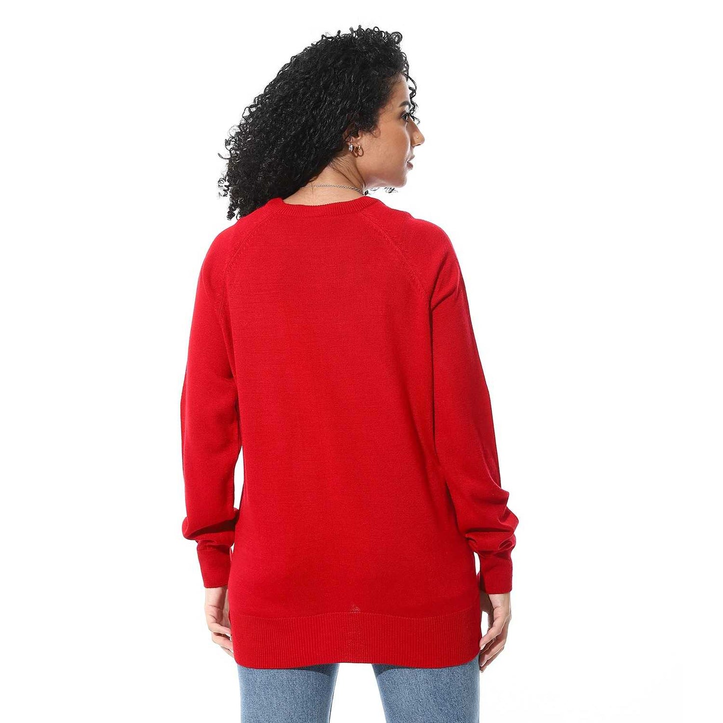 Women's Crew Neck Plain Reglan Pullover