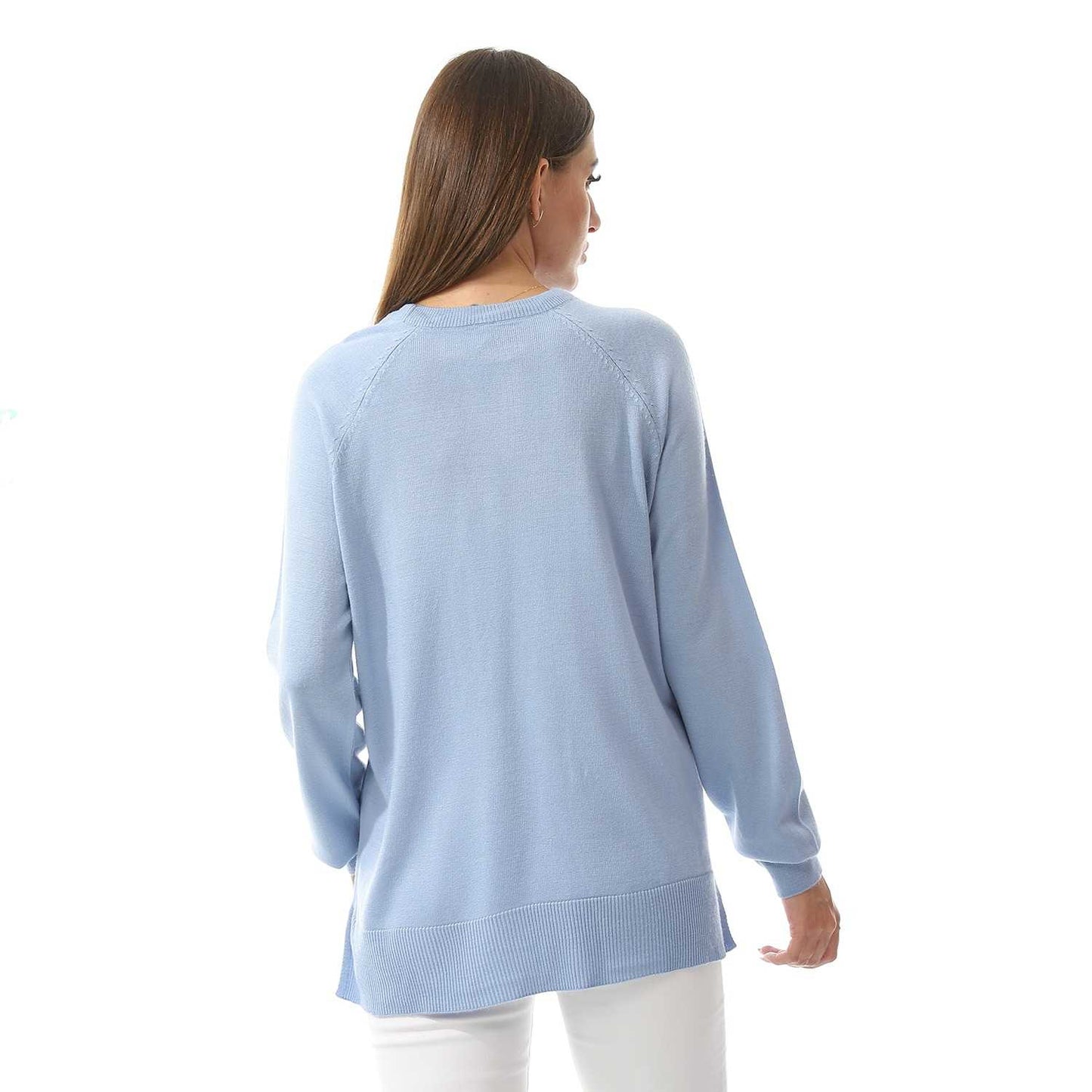 Women's Crew Neck Plain Reglan Pullover