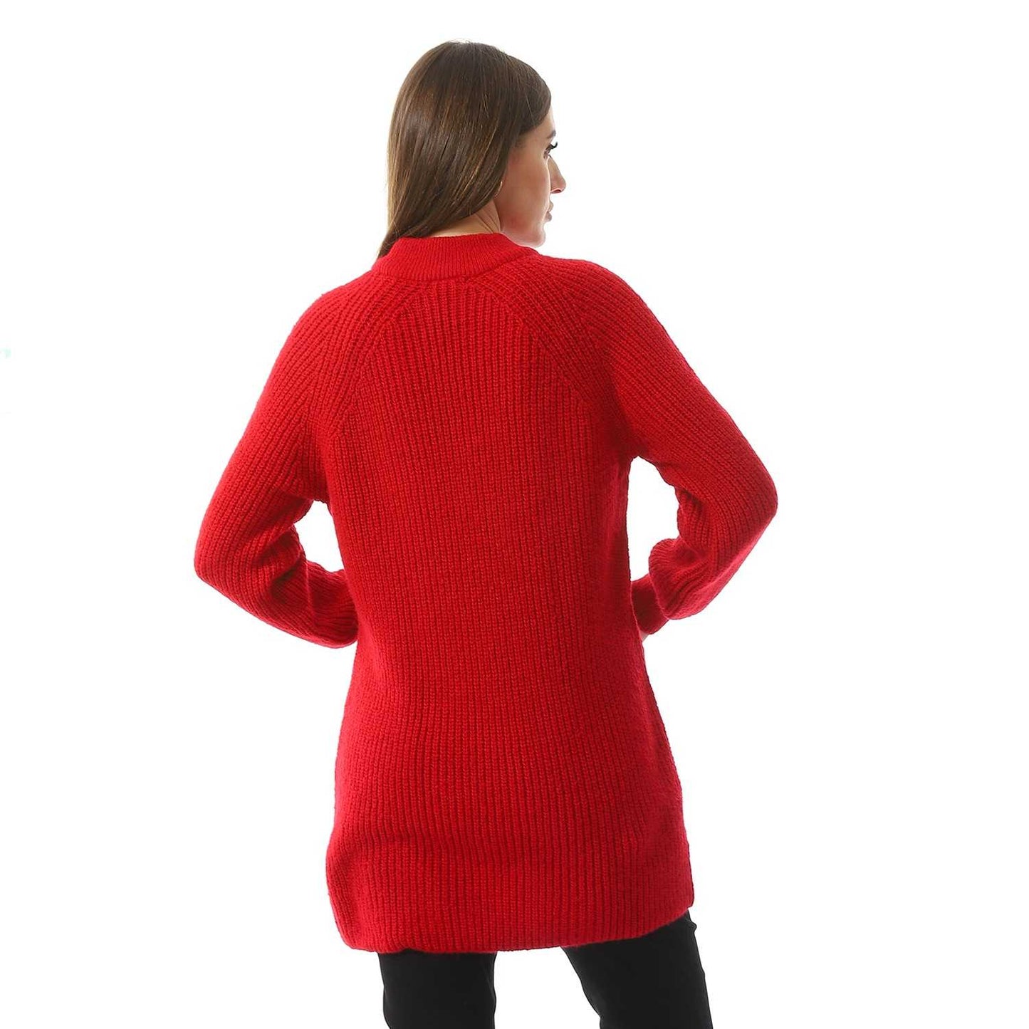 Women's Ribbed Crop Turtle Neck Pullover