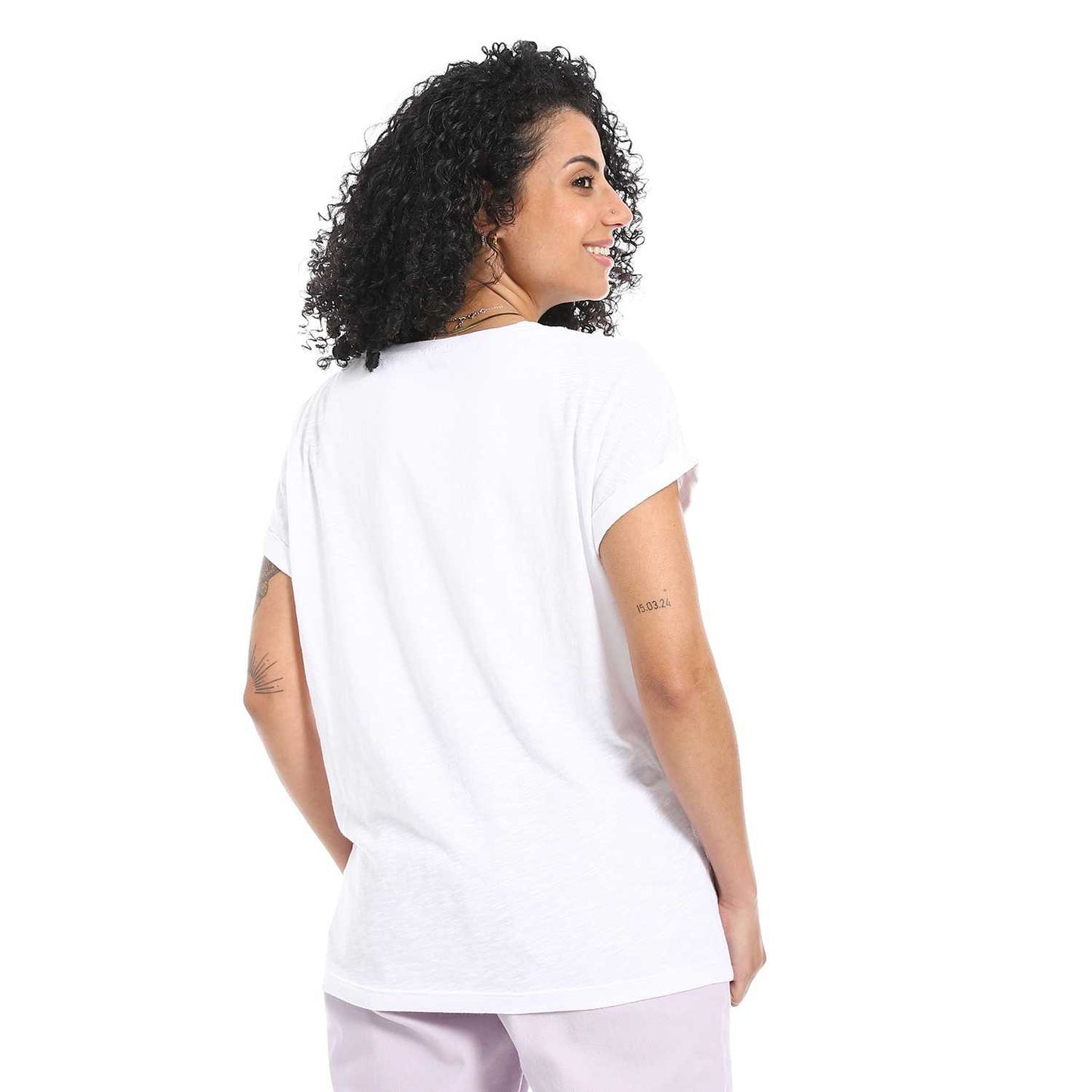 Women's Cotton V Neck Plain T-Shirt