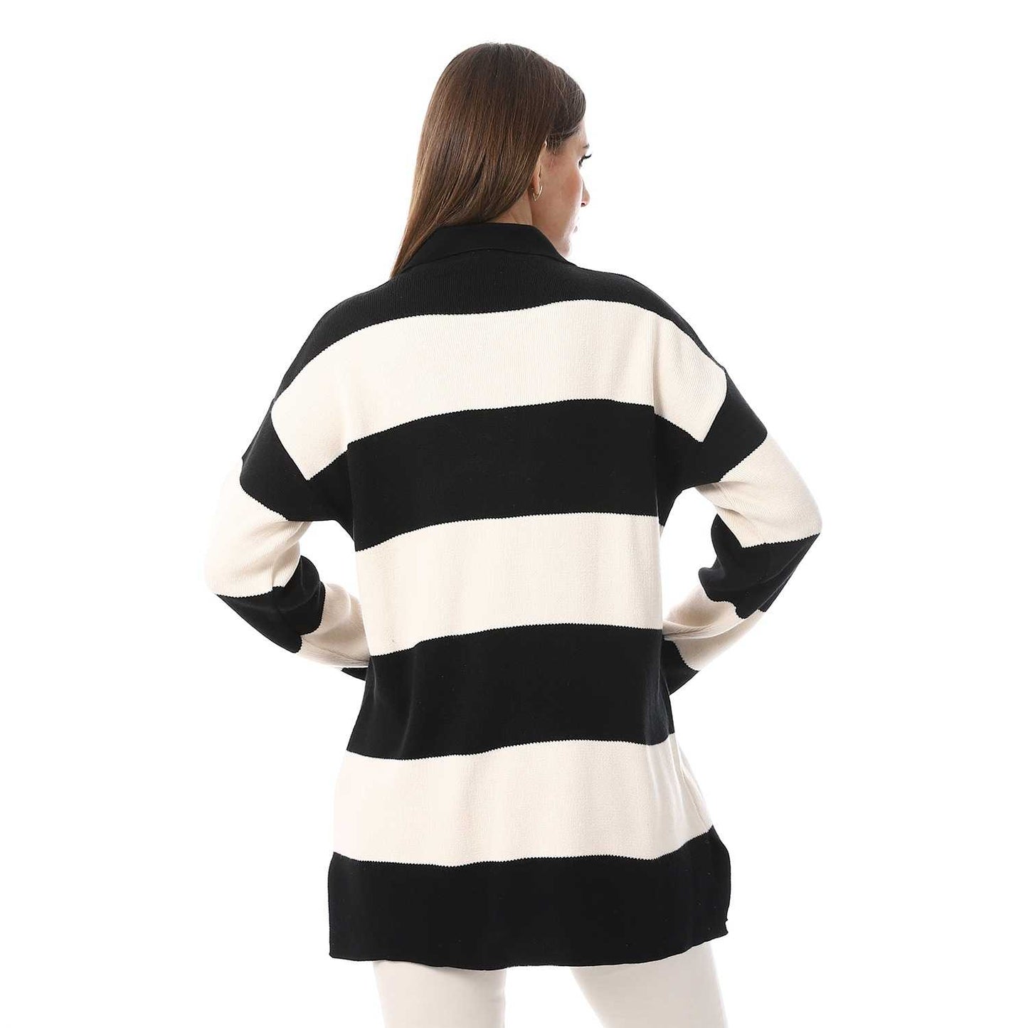 Women Striped Knit Tunic