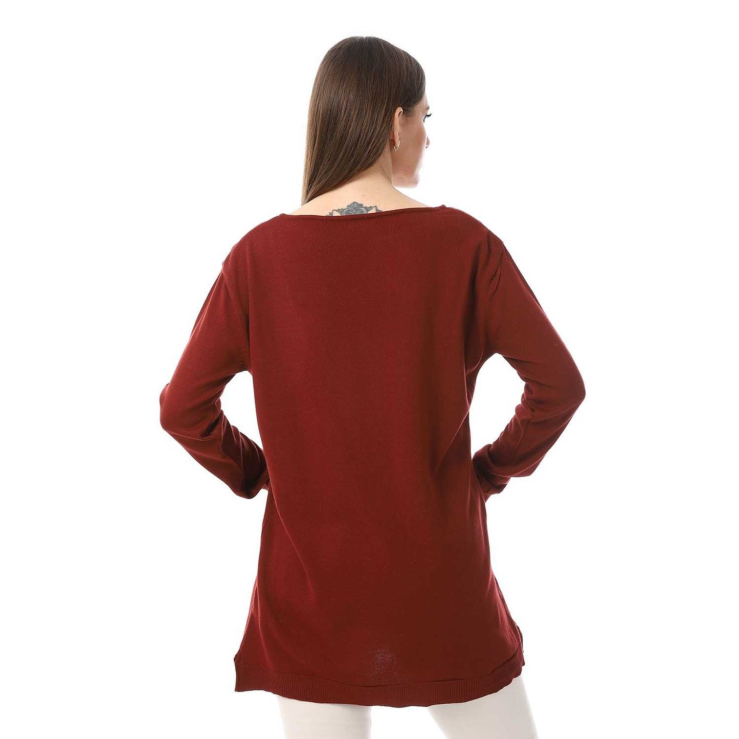 Women's Crew Neck Plain Reglan Pullover