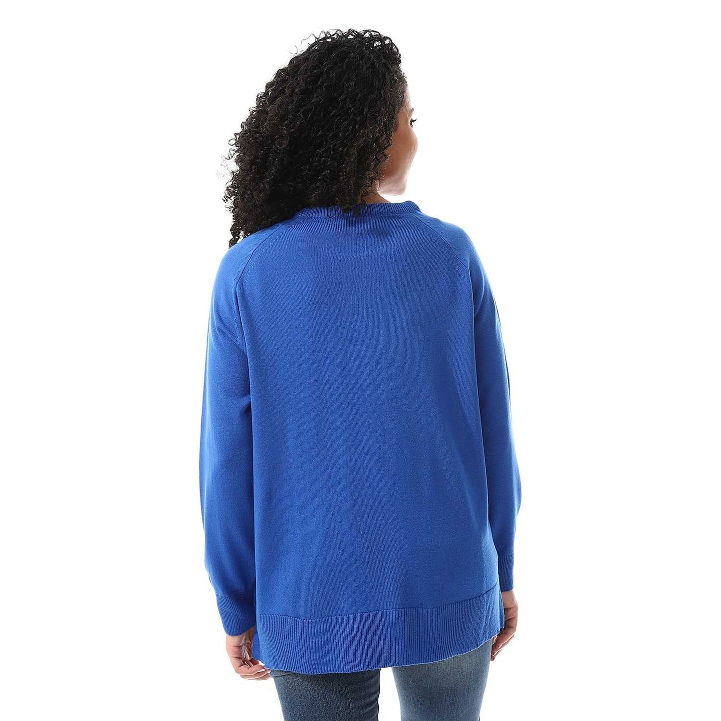 Women's Crew Neck Plain Reglan Pullover