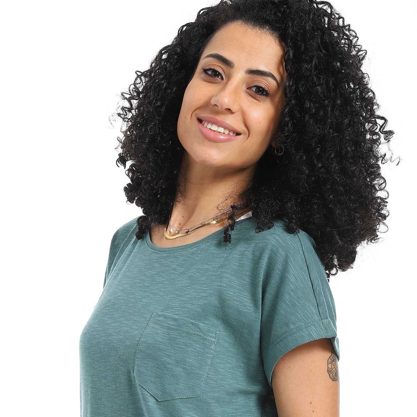 Women's Round Neck Cotton Plain T-Shirt