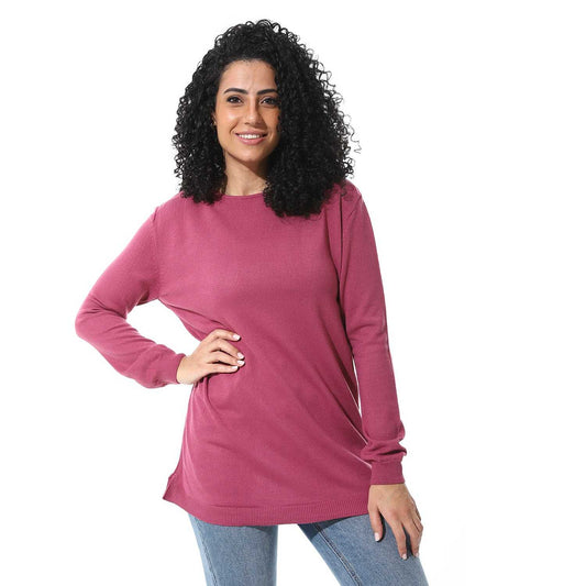 Women's Crew Neck Plain Reglan Pullover