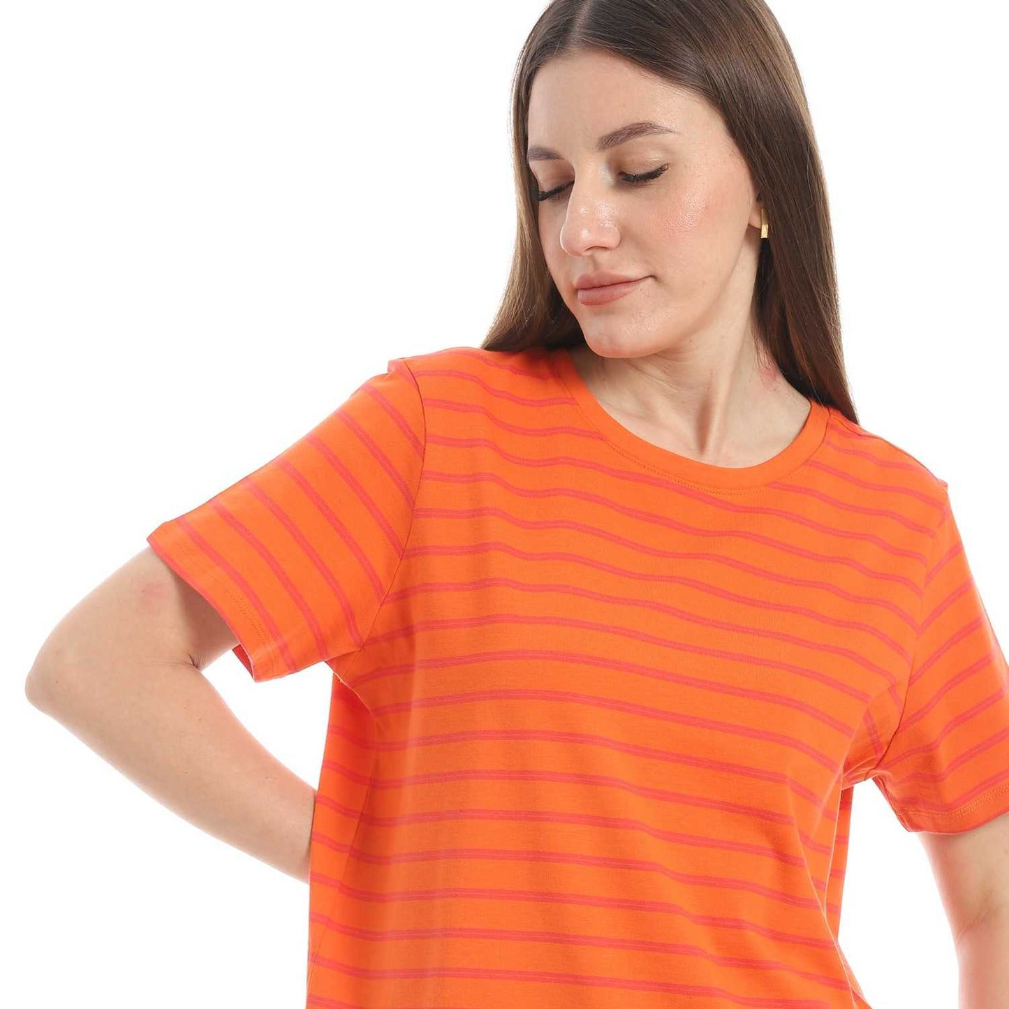 Women's Cotton Striped T-Shirt