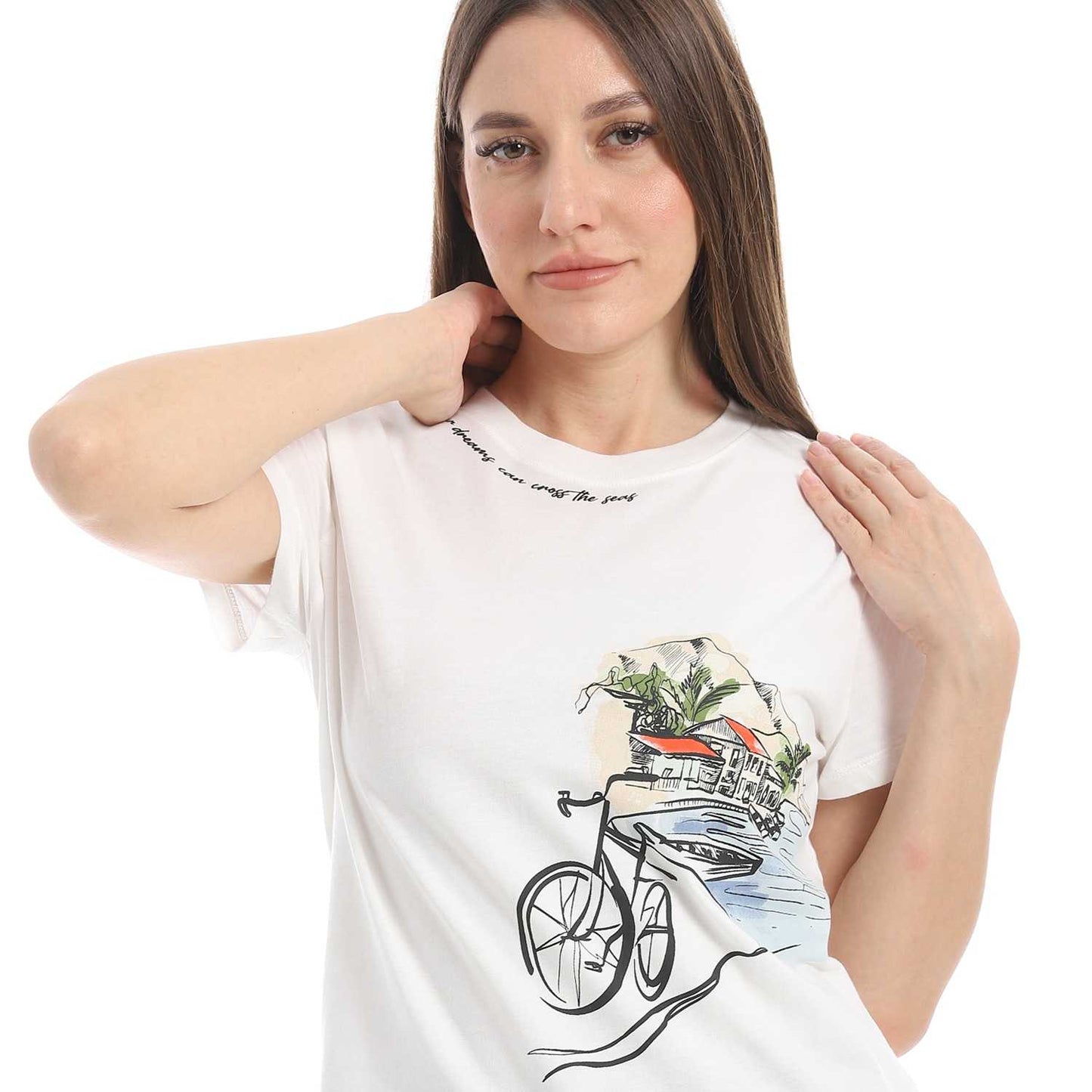 Women's Cotton Printed T-Shirt