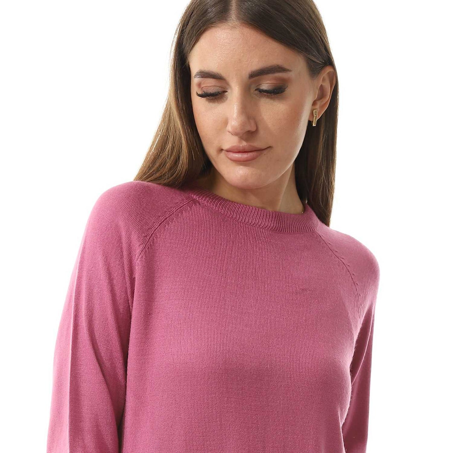 Women's Crew Neck Plain Reglan Pullover