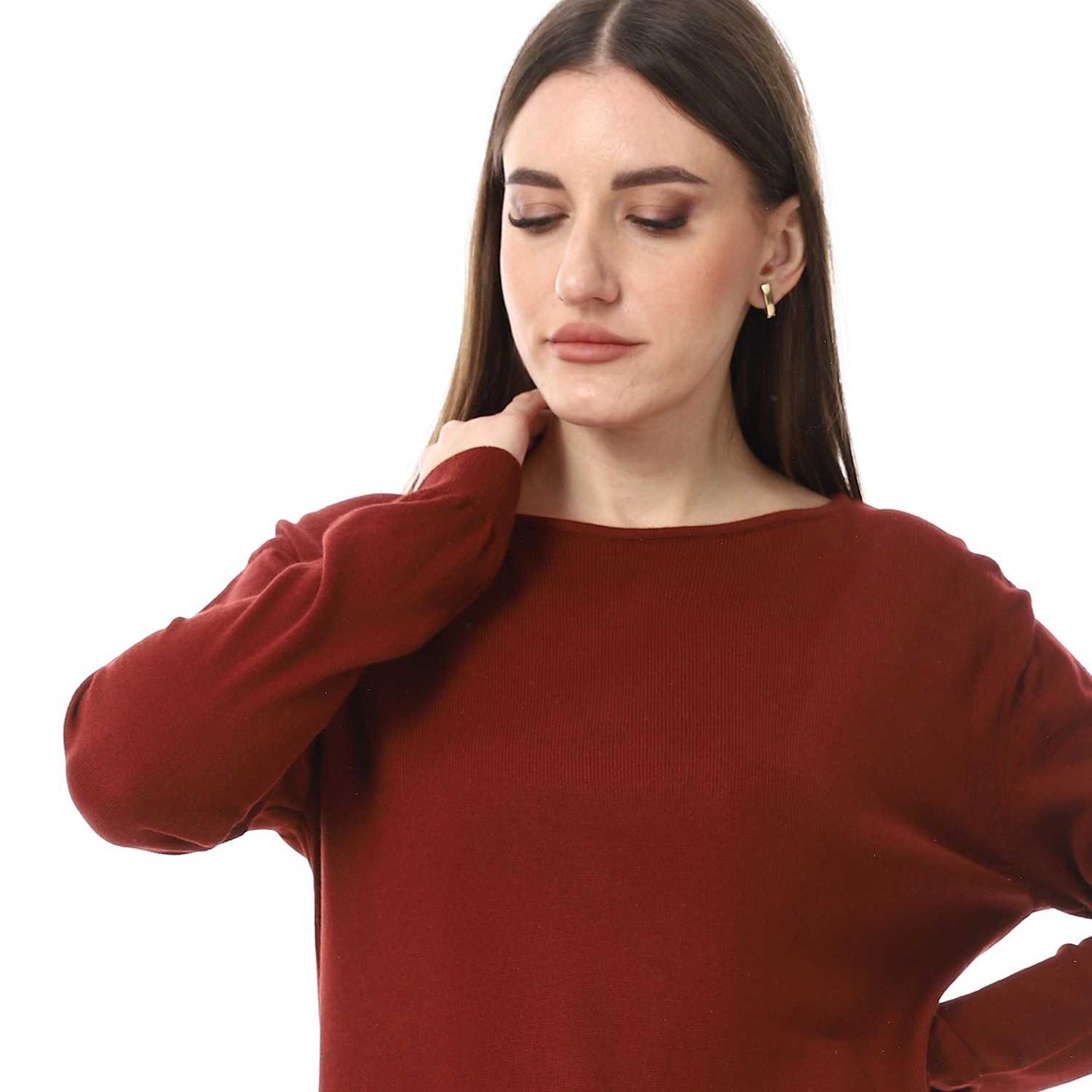 Women's Crew Neck Plain Reglan Pullover