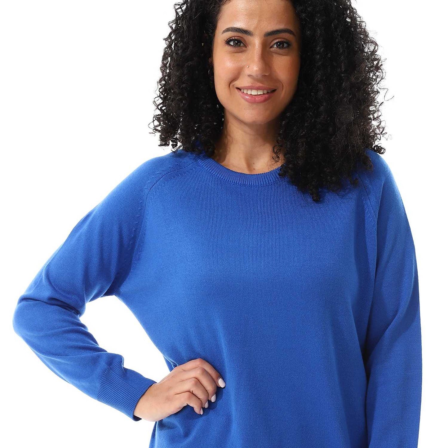 Women's Crew Neck Plain Reglan Pullover