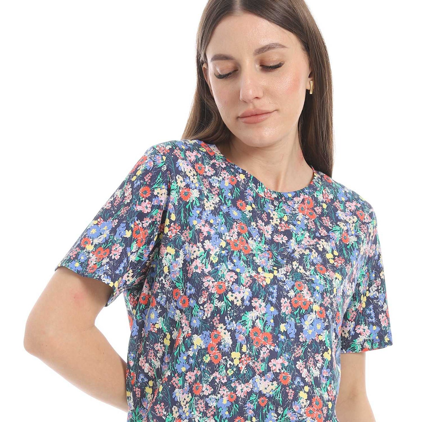 Women's Regular Fit Cotton Printed T-Shirt