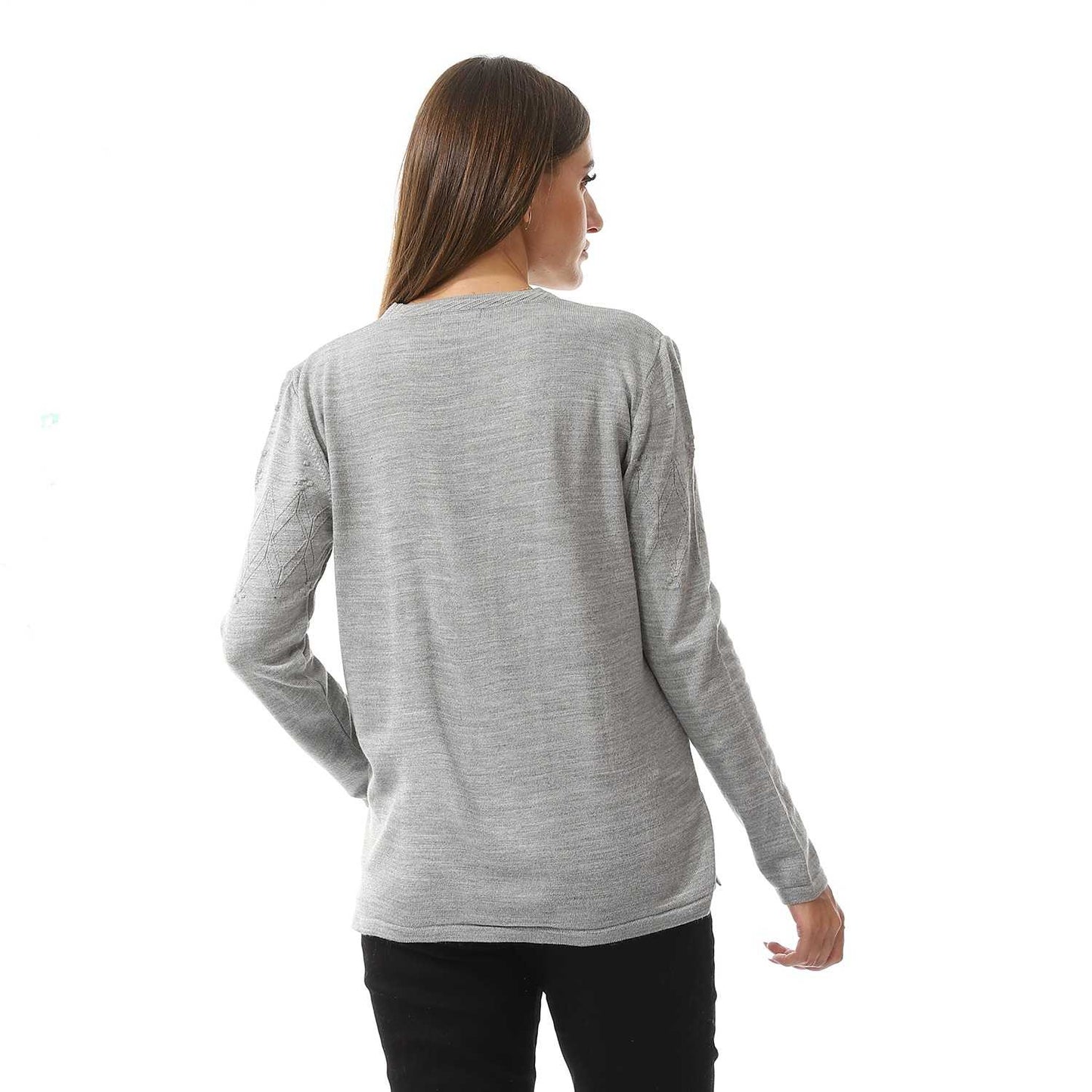 Women's Knited Crew Neck Pullover