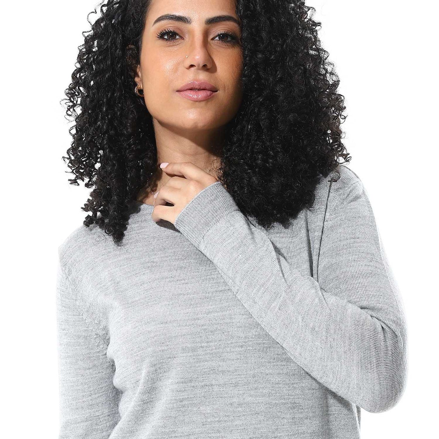 Women's Crew Neck Plain Reglan Pullover