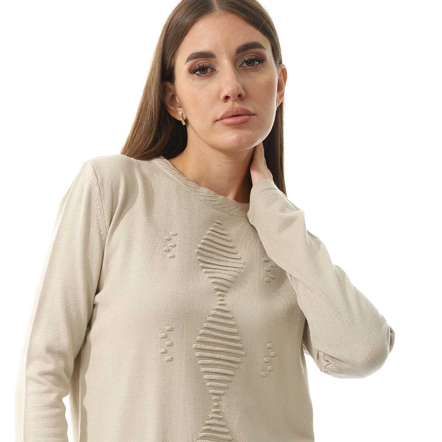 Women's Crew Neck Knitted Pullover