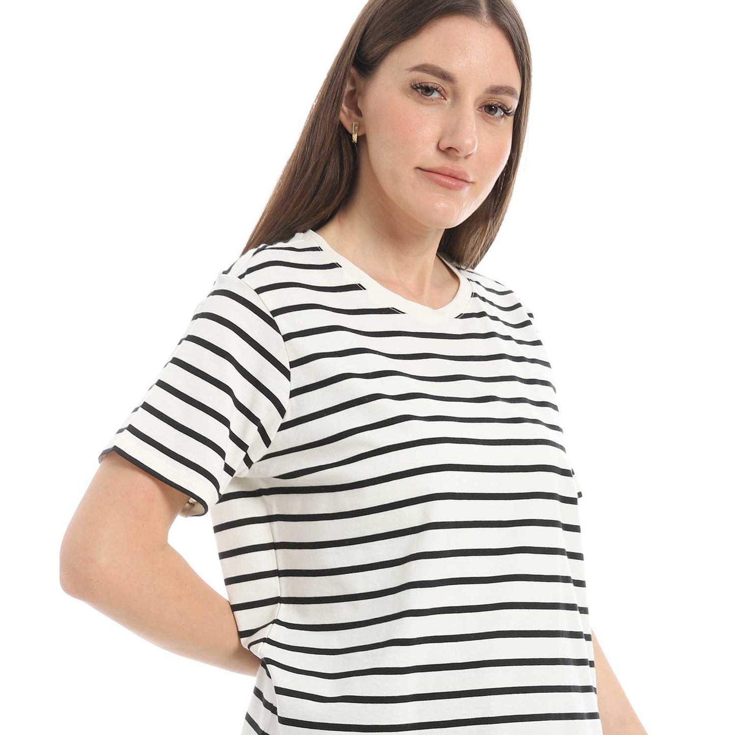 Women's Cotton Striped T-Shirt