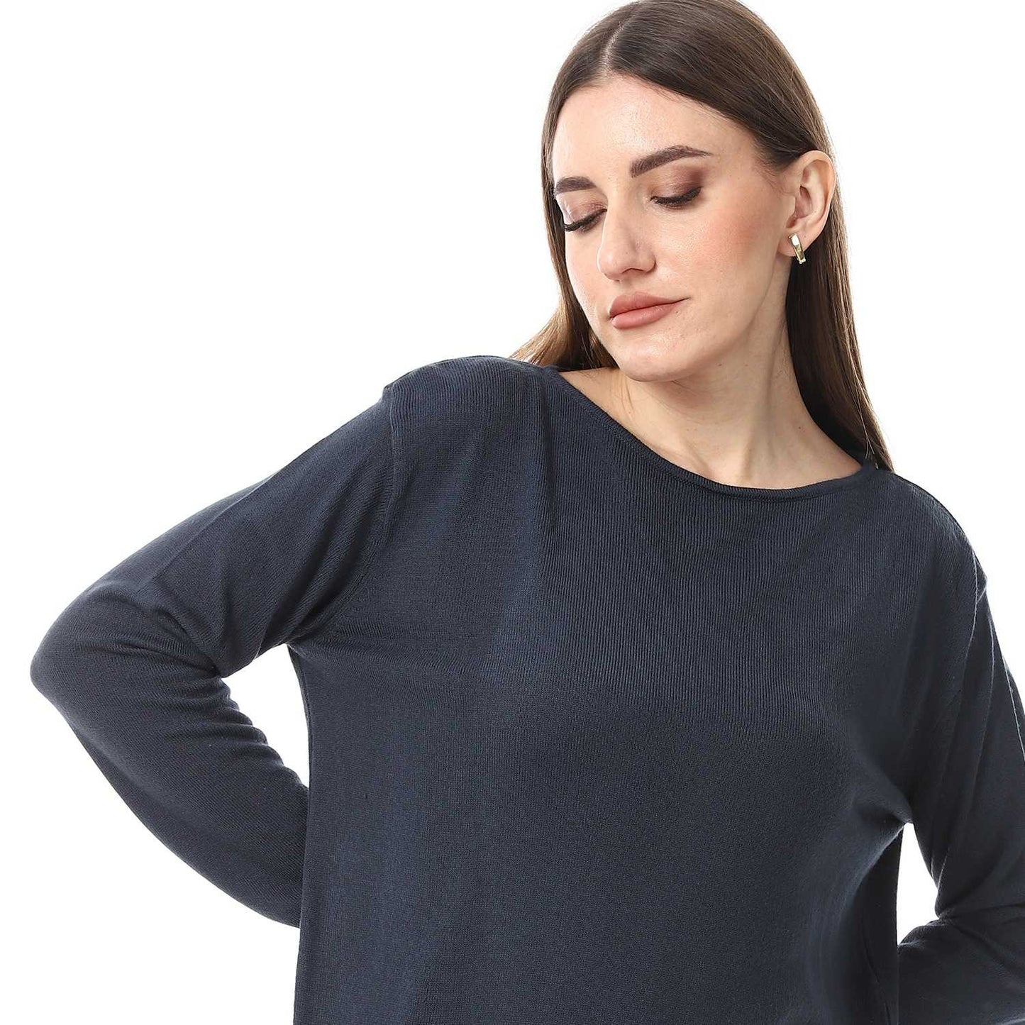Women's Crew Neck Plain Reglan Pullover