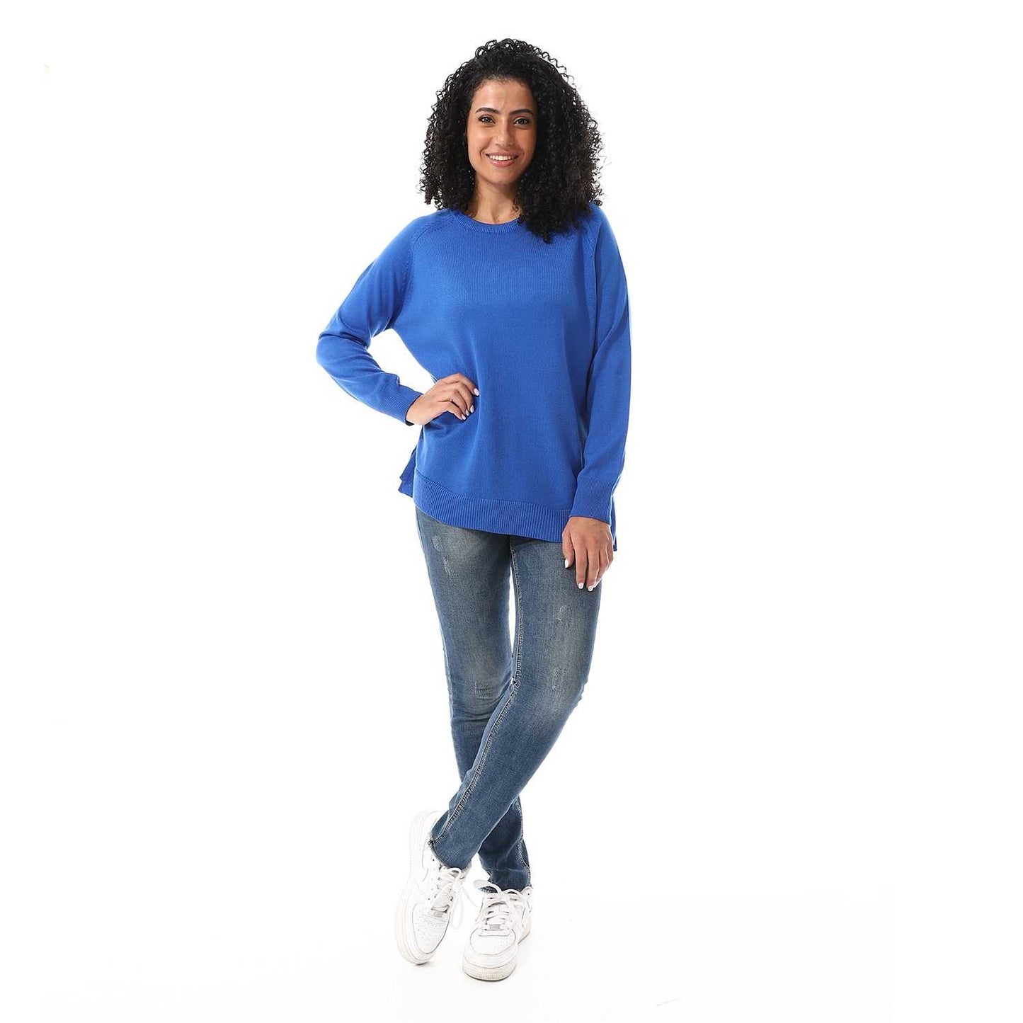 Women's Crew Neck Plain Reglan Pullover