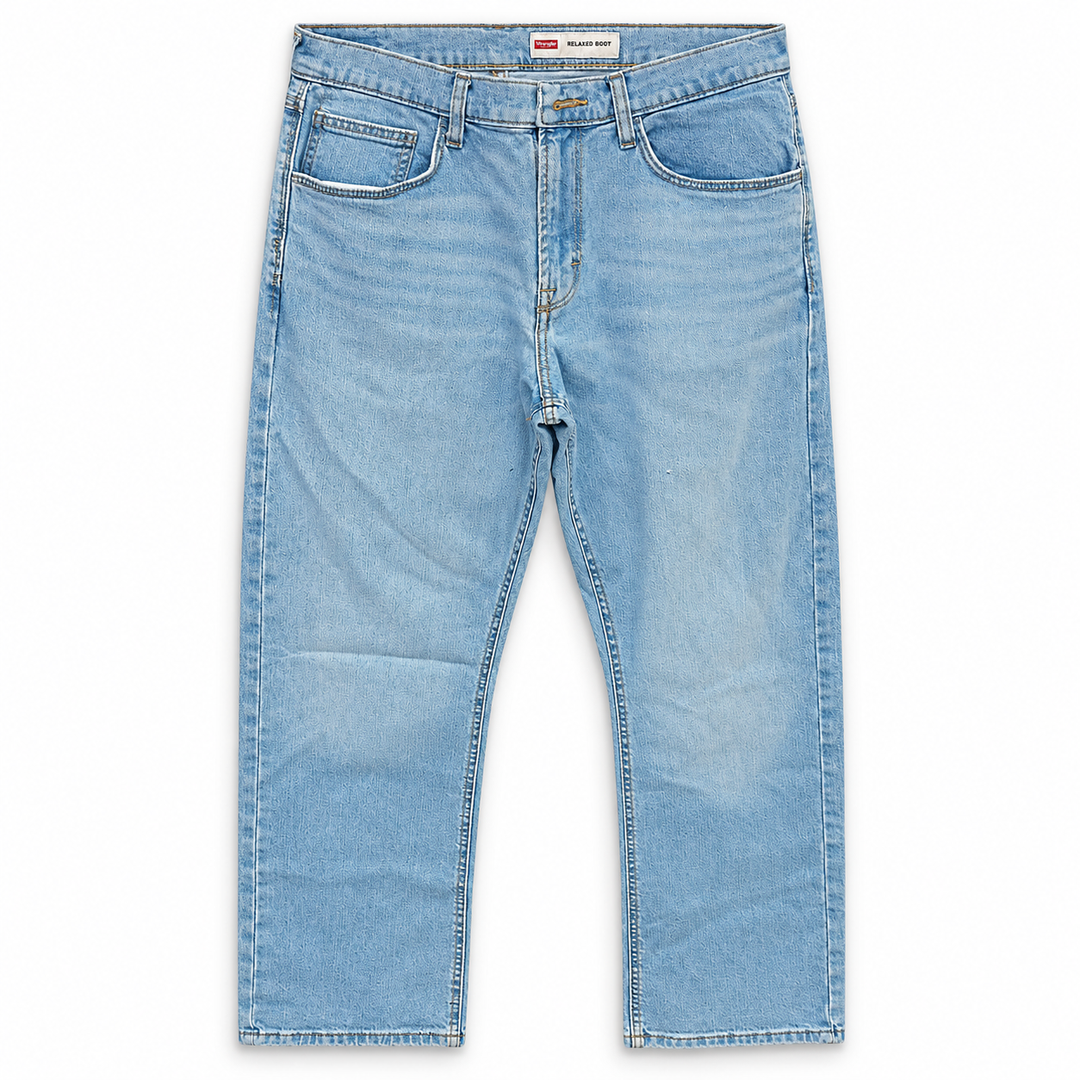 Men's Relaxed Fit Jeans in Skyblue — flat view, style 26052202