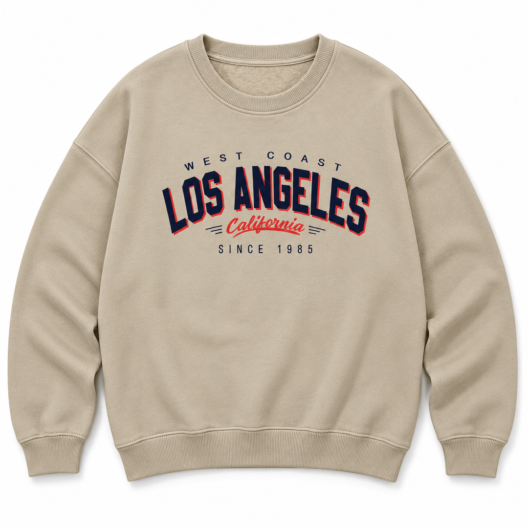 Men's Los Angeles Graphic Sweatshirt in Beige — flat view, style 26612201