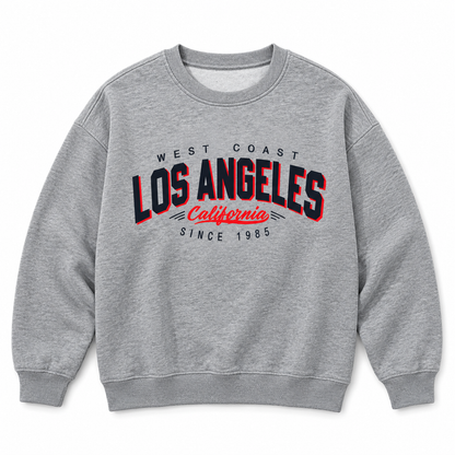 Men's Los Angeles Graphic Sweatshirt in Greymelang — flat view, style 26612201