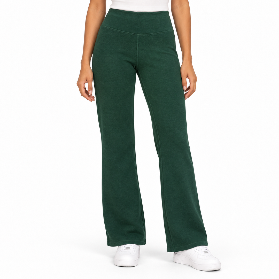 Women's Wide Leg Pants in Darkgreen — model view, style 26842104