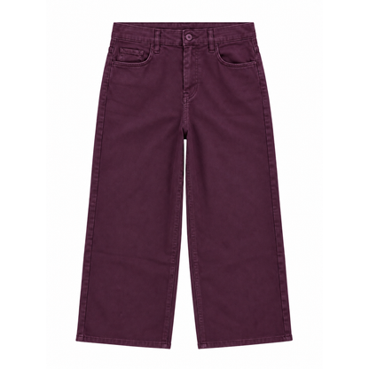 Girls' Wide Leg Pants in Burgundy product view
