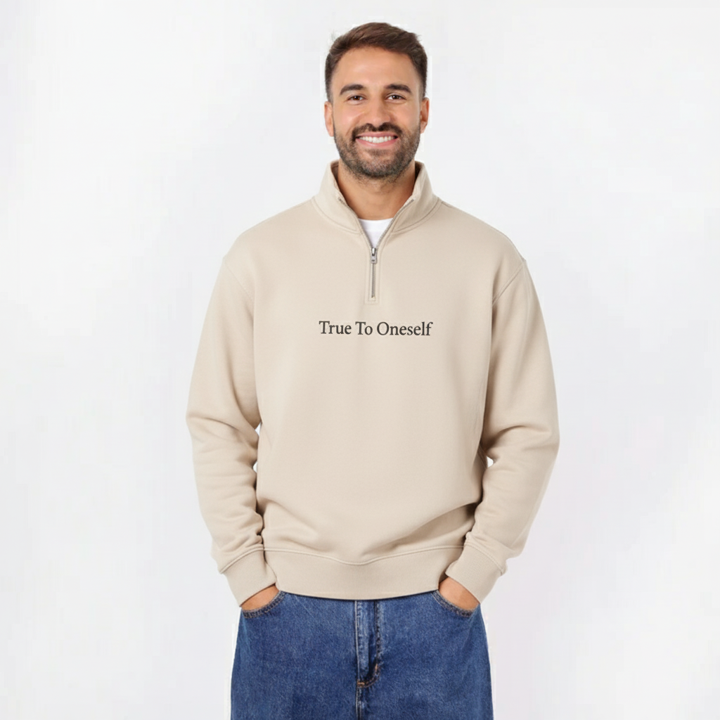 Men's Half Zip Cotton Sweatshirt