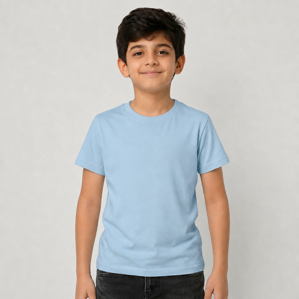 Boys Plain Cotton T-Shirt