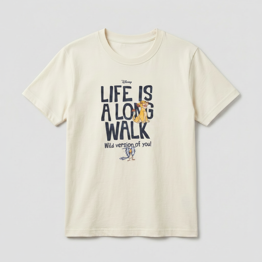Boys cotton printed t-shirt with short sleeves and crew neck
