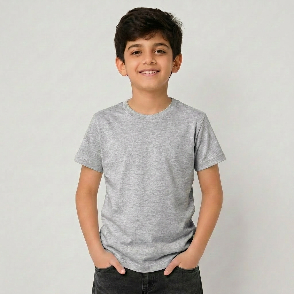 Boys Plain Cotton T-Shirt