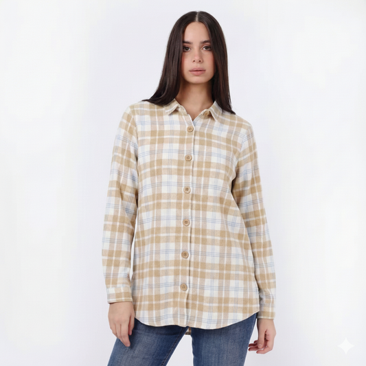 Women's Plaid Flannel Shirt