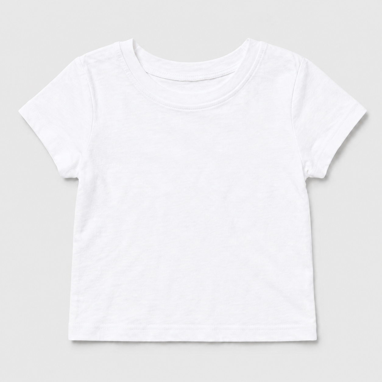 Girls plain white short sleeve T-shirt