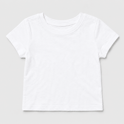 Girls plain white short sleeve T-shirt